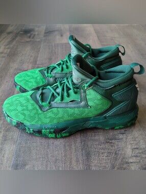 Adidas D Lillard 2 Core Green B42379 Basketball Shoes Men’s Size 9.5